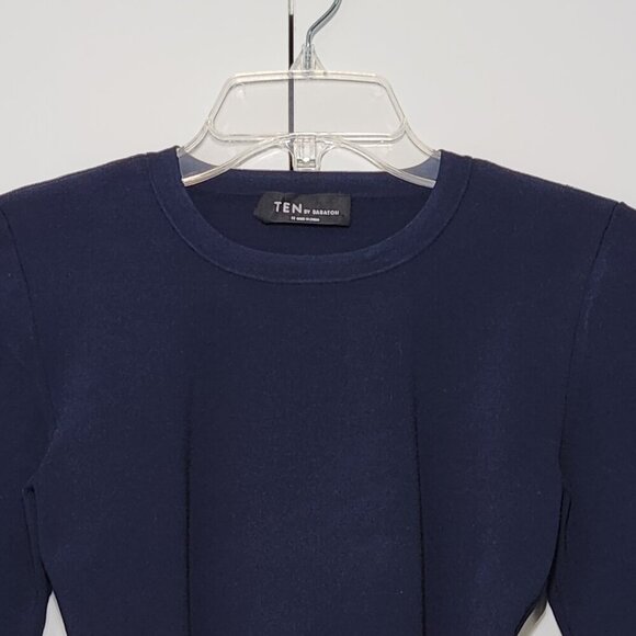 Aritzia Ten by Babaton Retrospect Sweater Women's Size M Navy Blue - Picture 3 of 7